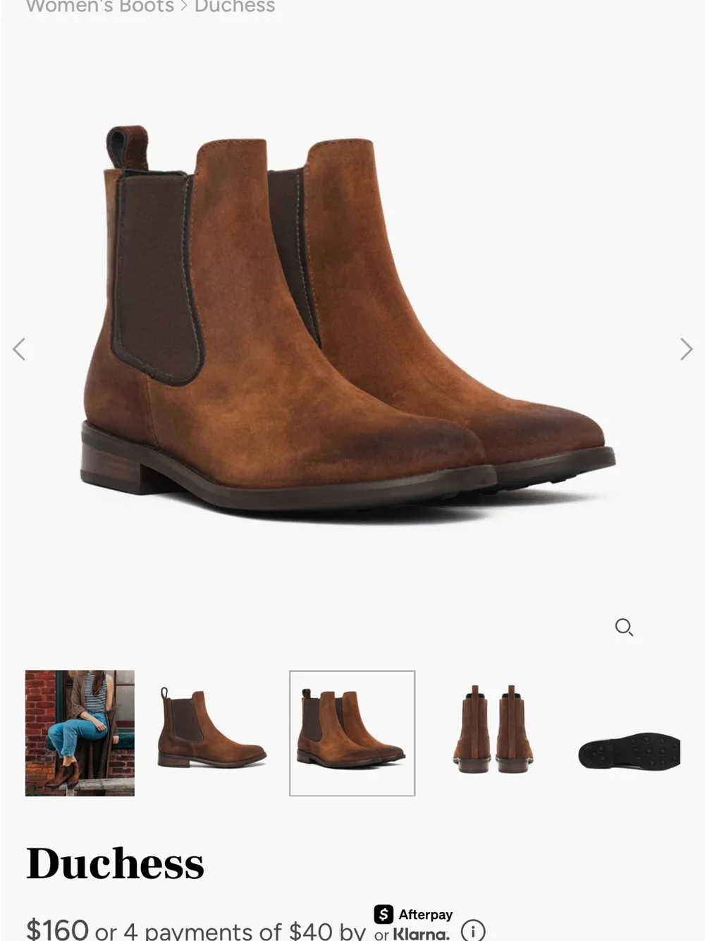 Thursday Boot Company Duchess Chelsea Boots in Caramel Brown